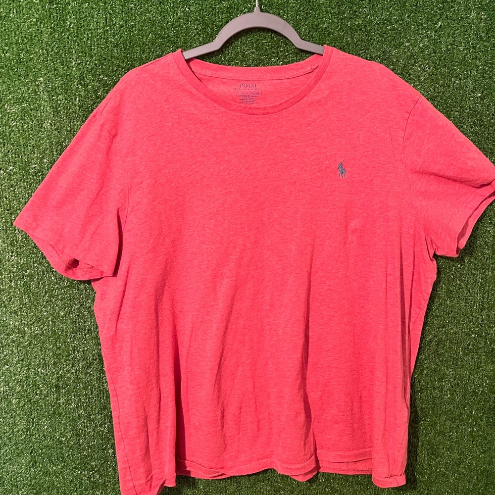 Heather Red crew neck Polo T shirt